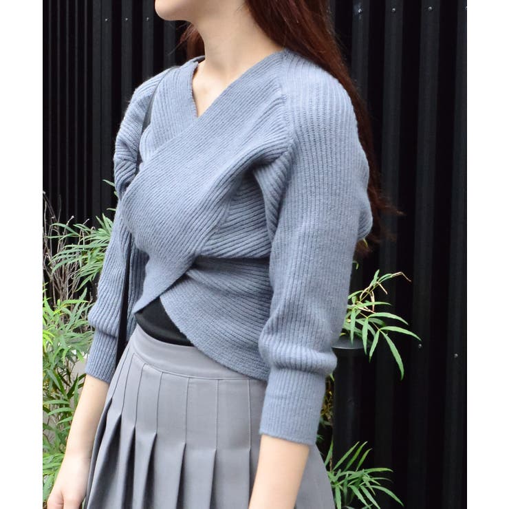 フロントクロスニットトップス | ＆soiree | 詳細画像27 