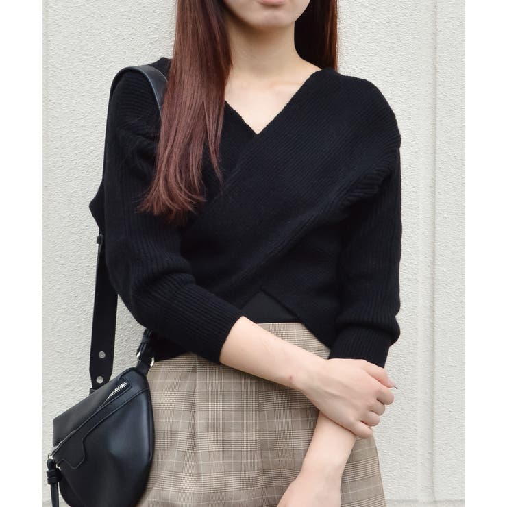 フロントクロスニットトップス | ＆soiree | 詳細画像30 