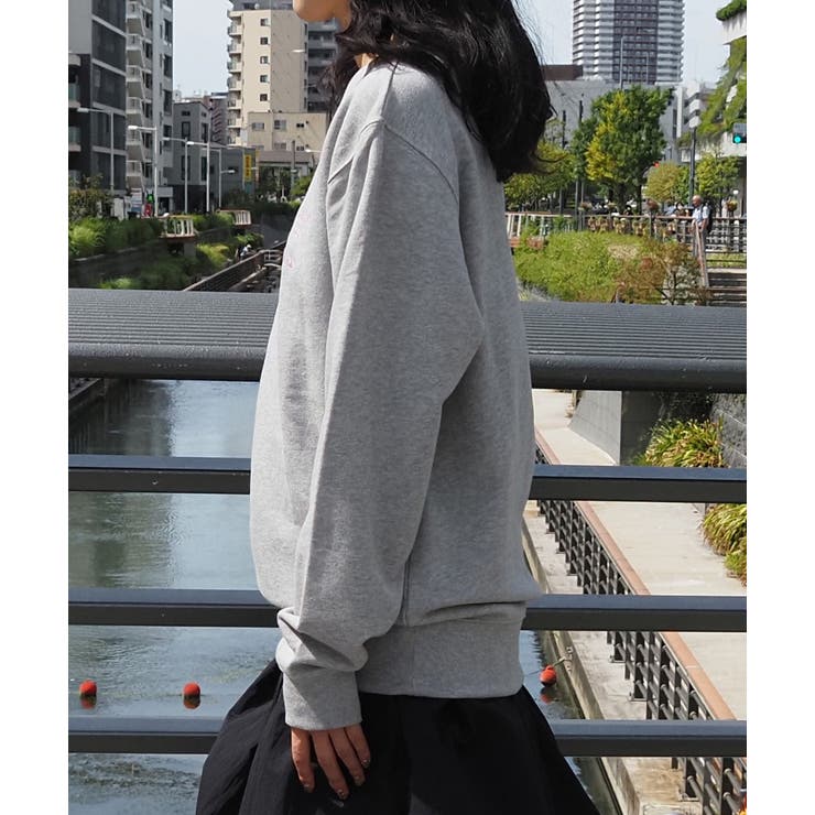 メッセージ刺繍裏毛スウェットクルーネックプルオーバー | ＆soiree | 詳細画像20 