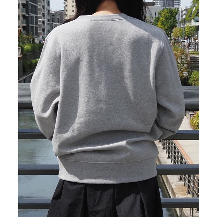 メッセージ刺繍裏毛スウェットクルーネックプルオーバー | ＆soiree | 詳細画像21 