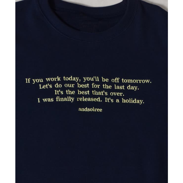 メッセージ刺繍裏毛スウェットクルーネックプルオーバー | ＆soiree | 詳細画像30 