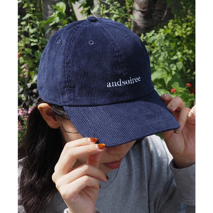 ブランドロゴ刺繍キャップ(ウール・コーデュロイ) | ＆soiree | 詳細画像12 