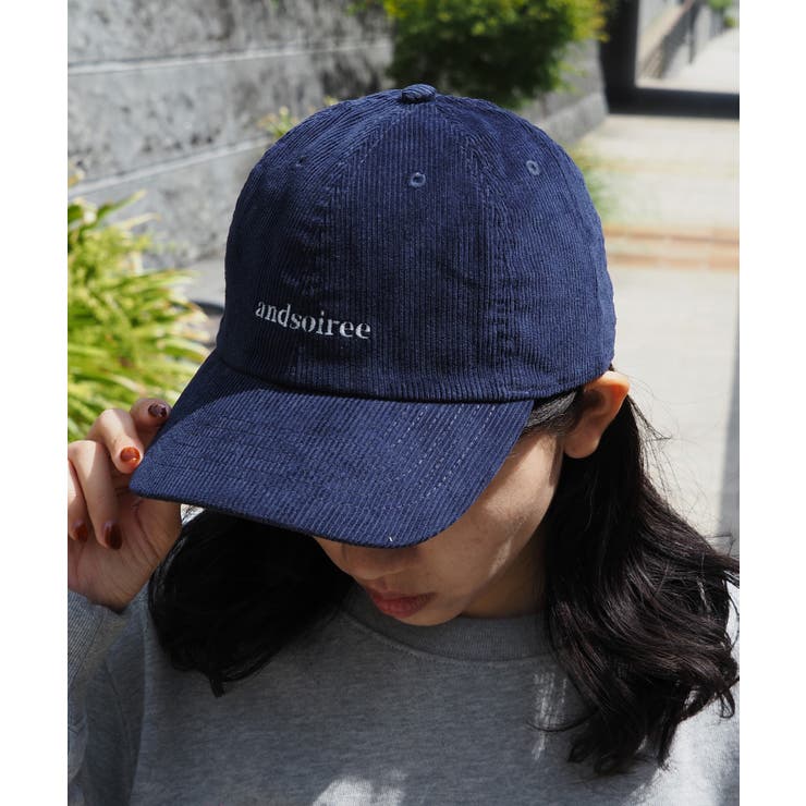 ブランドロゴ刺繍キャップ(ウール・コーデュロイ) | ＆soiree | 詳細画像14 