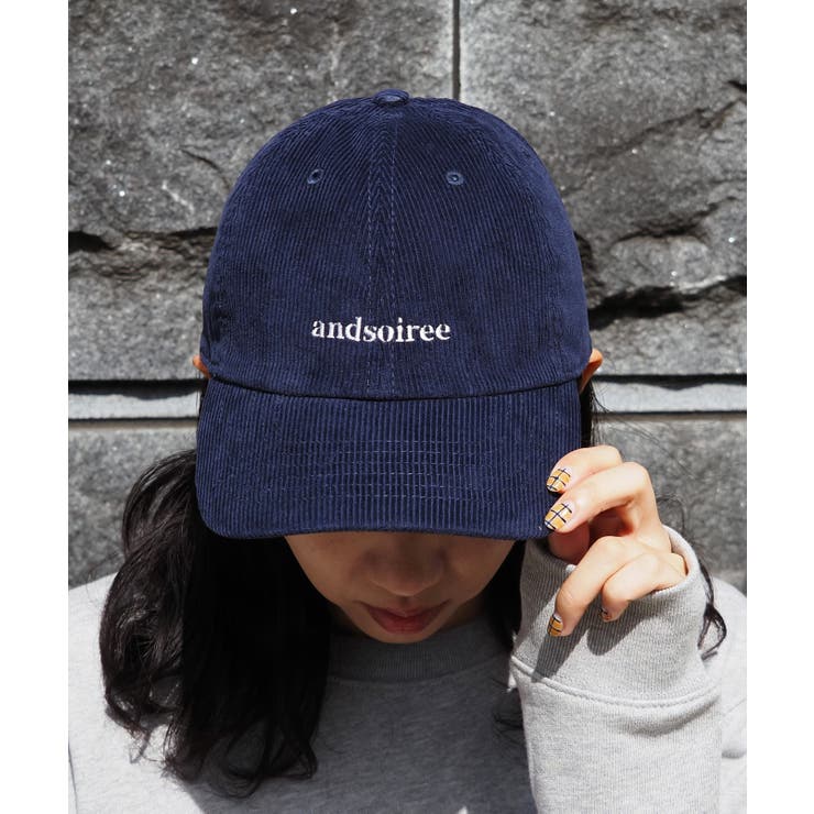 ブランドロゴ刺繍キャップ(ウール・コーデュロイ) | ＆soiree | 詳細画像15 