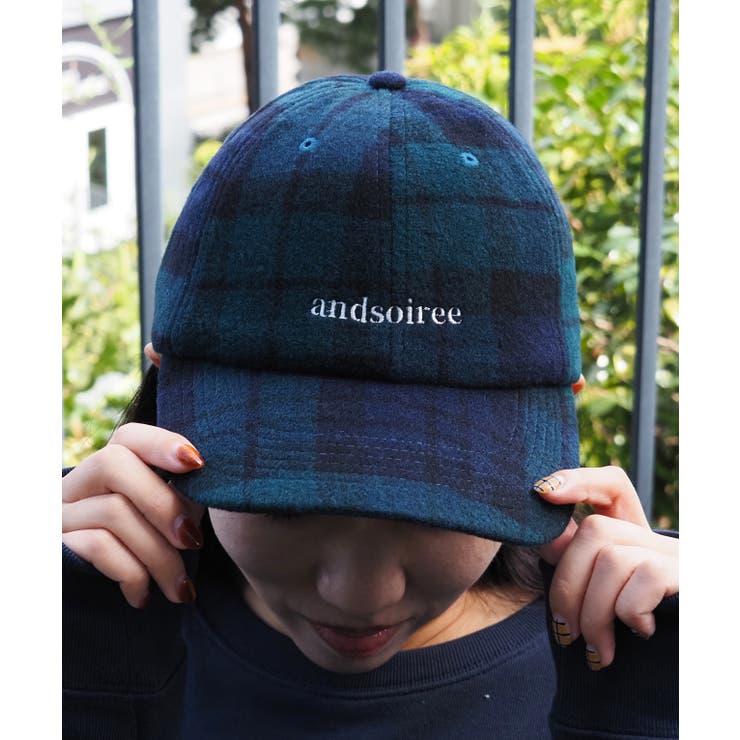 ブランドロゴ刺繍キャップ(ウール・コーデュロイ) | ＆soiree | 詳細画像17 