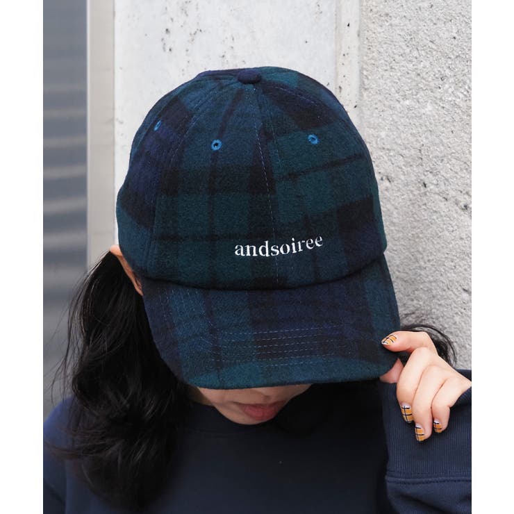 ブランドロゴ刺繍キャップ(ウール・コーデュロイ) | ＆soiree | 詳細画像20 