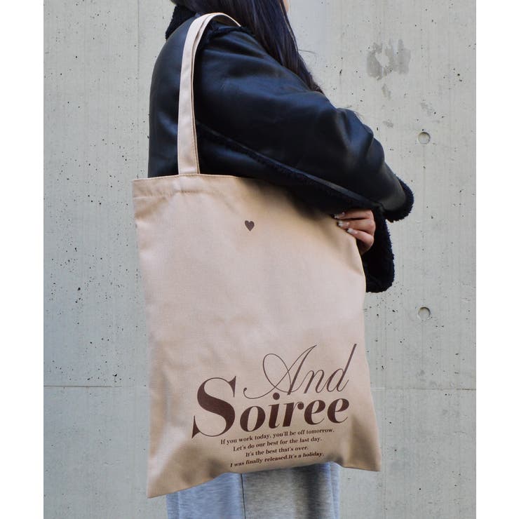 メッセージロゴプリントトート | ＆soiree | 詳細画像12 