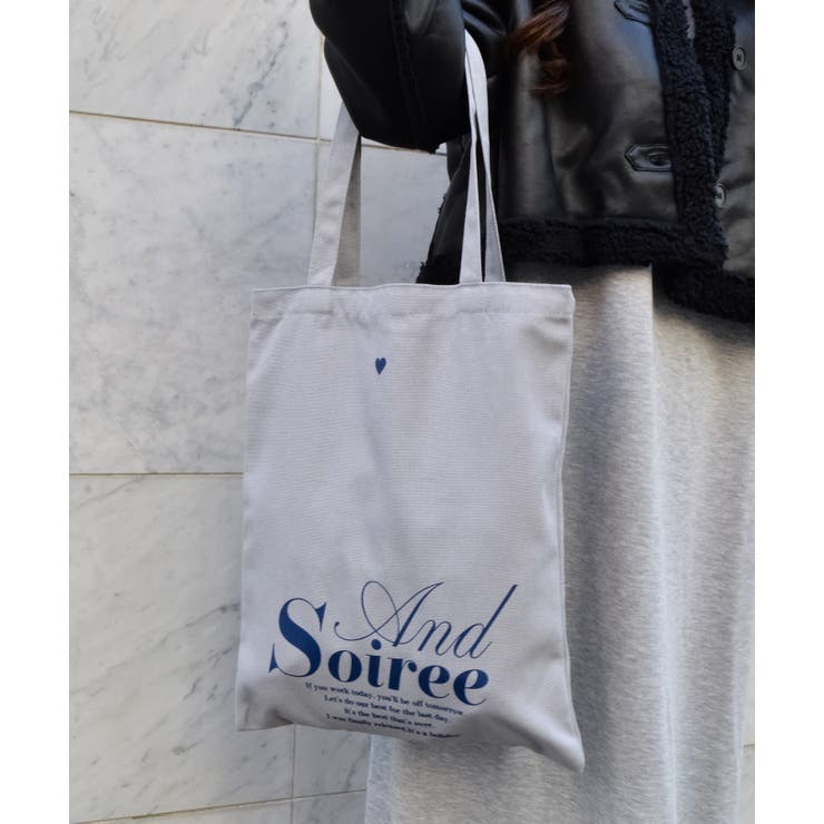 メッセージロゴプリントトート | ＆soiree | 詳細画像4 