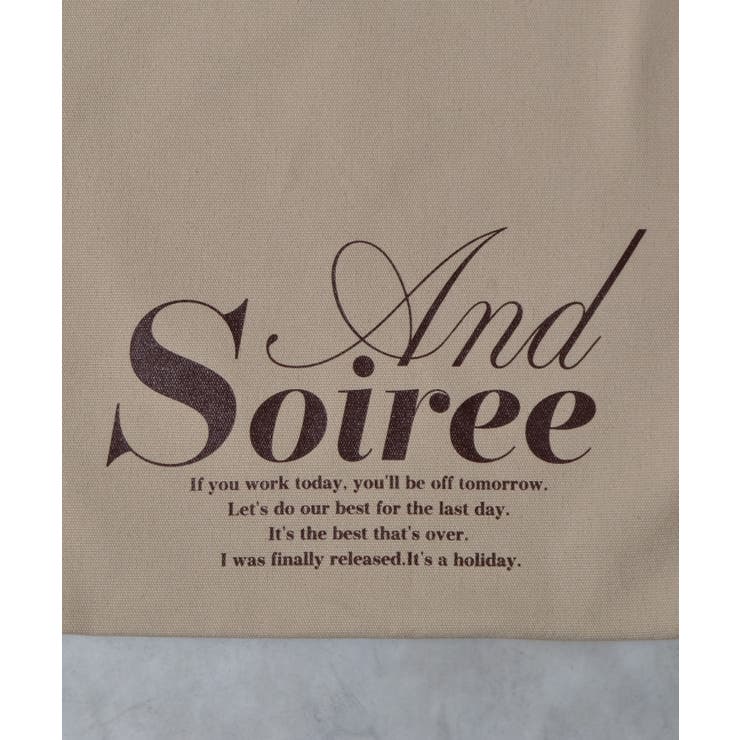 メッセージロゴプリントトート | ＆soiree | 詳細画像18 