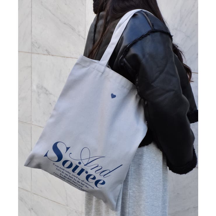 グレー | メッセージロゴプリントトート | ＆soiree