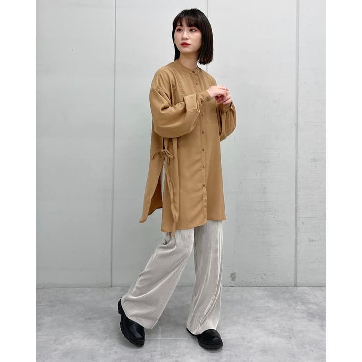 サイドリボンツイルブラウス | ＆soiree | 詳細画像1 