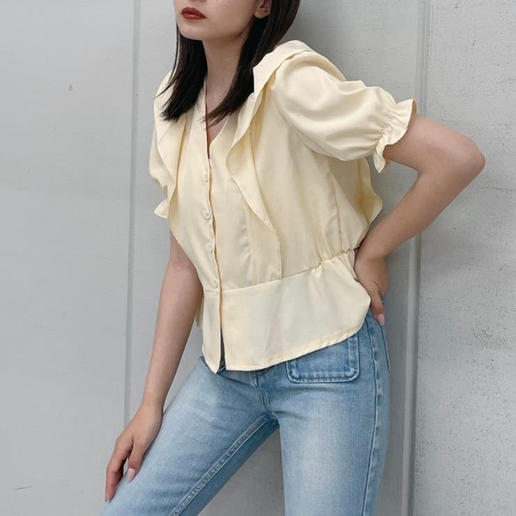 Vネックフリルブラウス | ＆soiree | 詳細画像11 