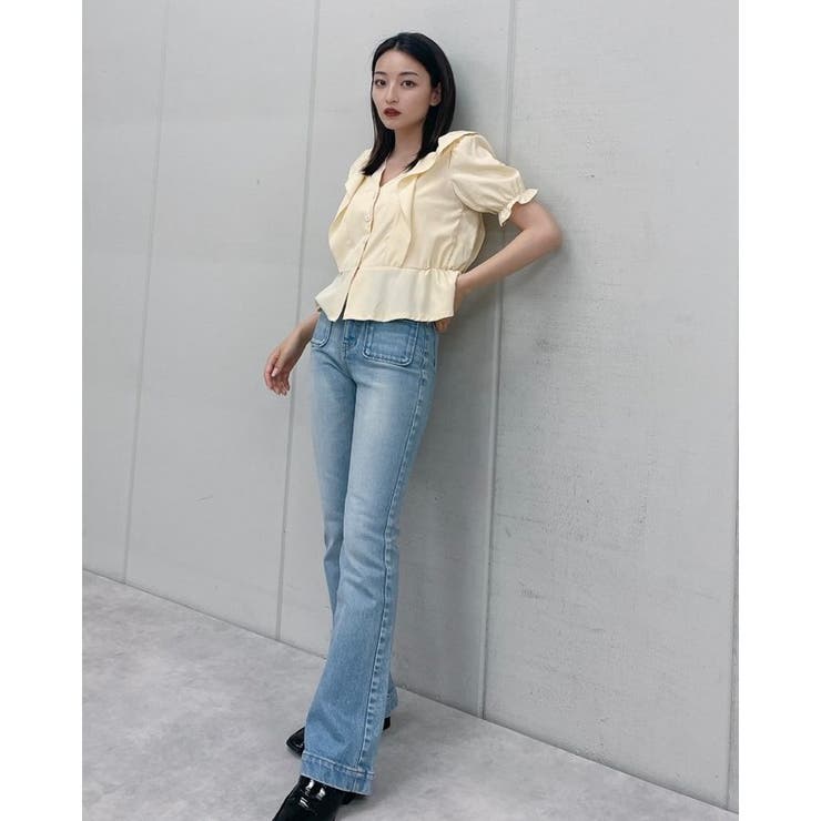 Vネックフリルブラウス | ＆soiree | 詳細画像13 