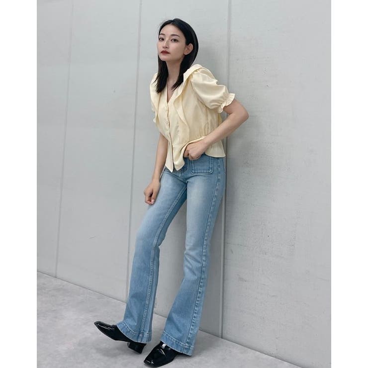 Vネックフリルブラウス | ＆soiree | 詳細画像15 