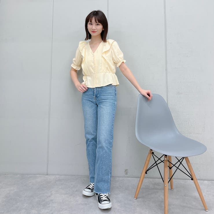 Vネックフリルブラウス | ＆soiree | 詳細画像5 