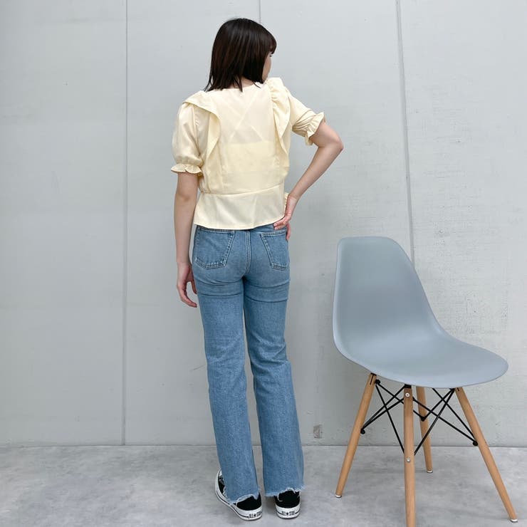 Vネックフリルブラウス | ＆soiree | 詳細画像8 