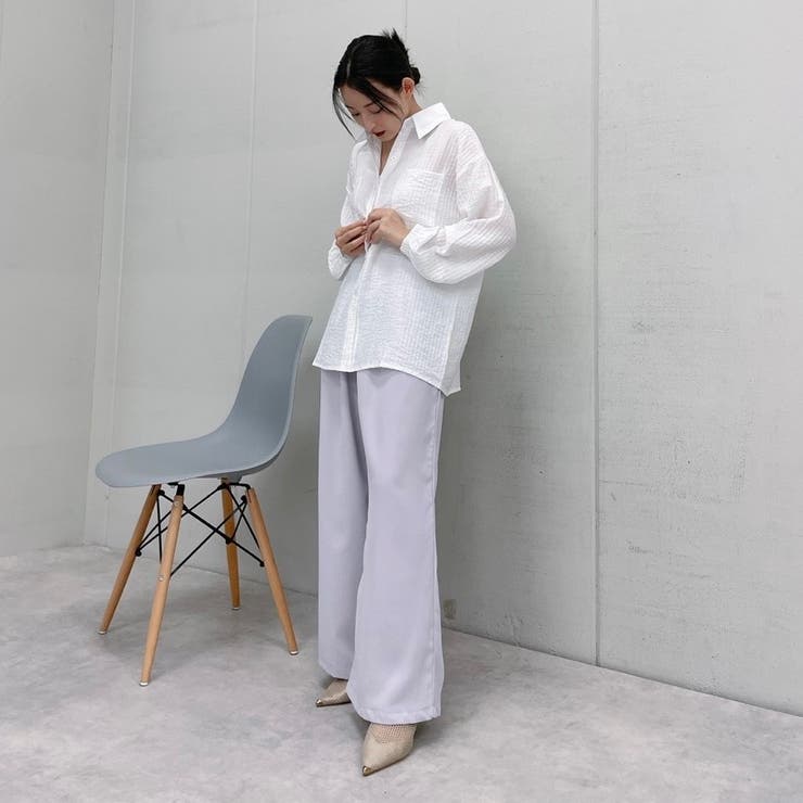 ホワイト | リネンコットンオーバーシャツ | ＆soiree