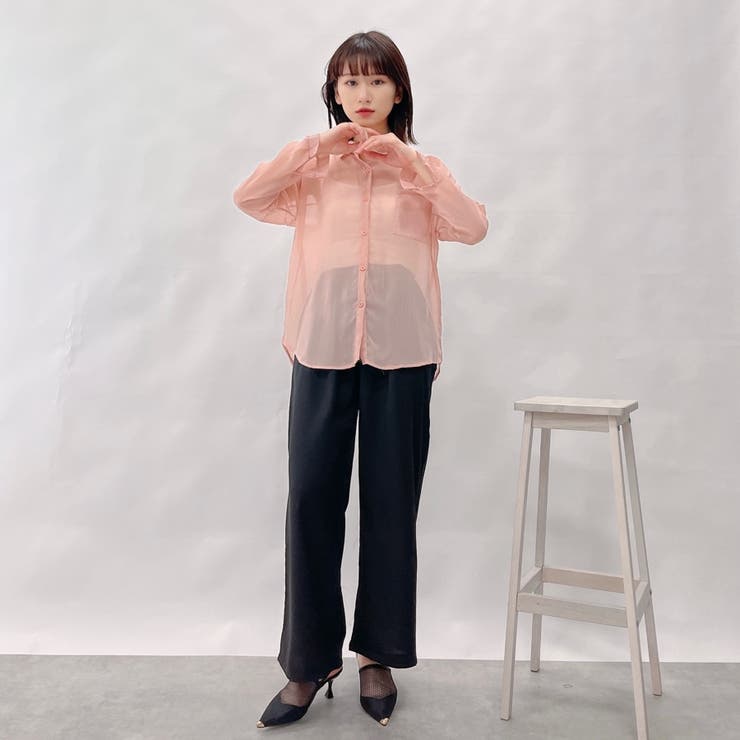 シースルーシャツ[品番：RADM0005573]｜＆soiree（アンドソワレ