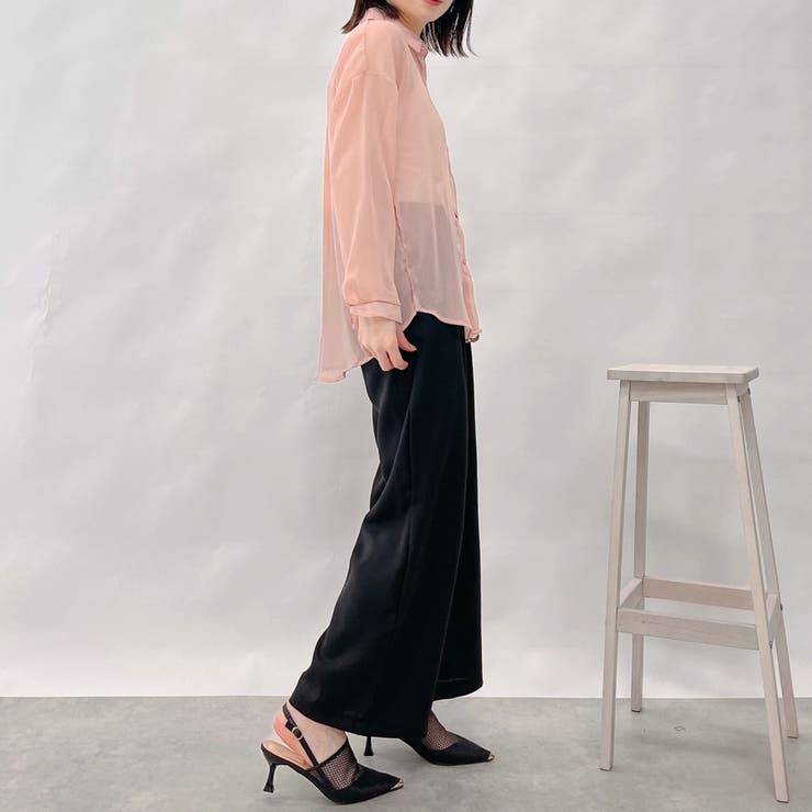 シースルーシャツ[品番：RADM0005573]｜＆soiree（アンドソワレ