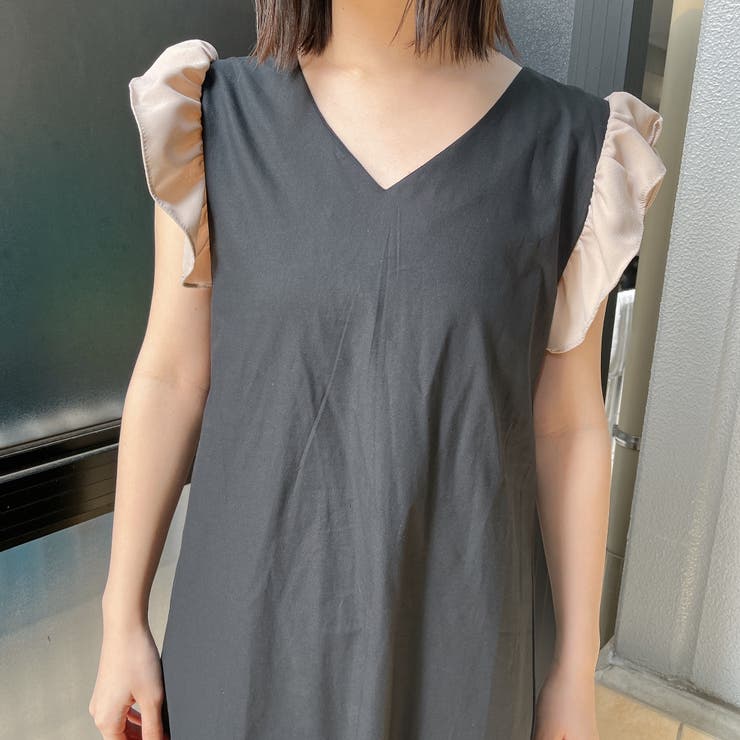 バイカラーワンピース | ＆soiree | 詳細画像8 