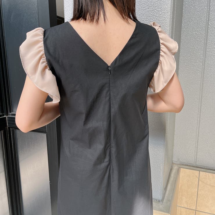 バイカラーワンピース | ＆soiree | 詳細画像9 