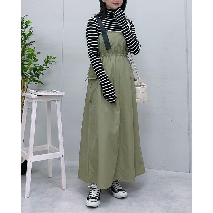 ナイロンミリタリージャンパースカート | ＆soiree | 詳細画像1 