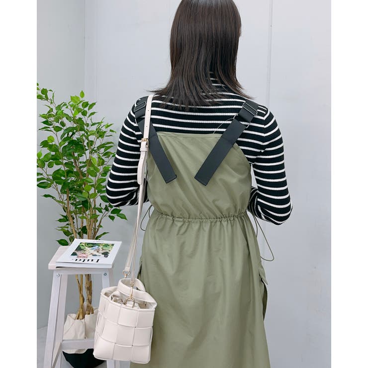 ナイロンミリタリージャンパースカート | ＆soiree | 詳細画像10 