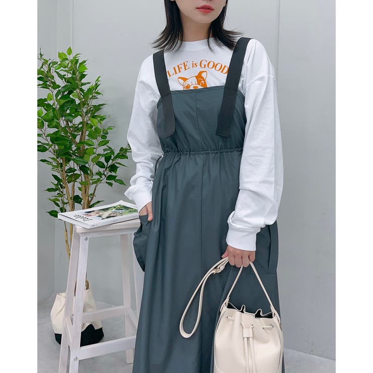 ナイロンミリタリージャンパースカート | ＆soiree | 詳細画像12 