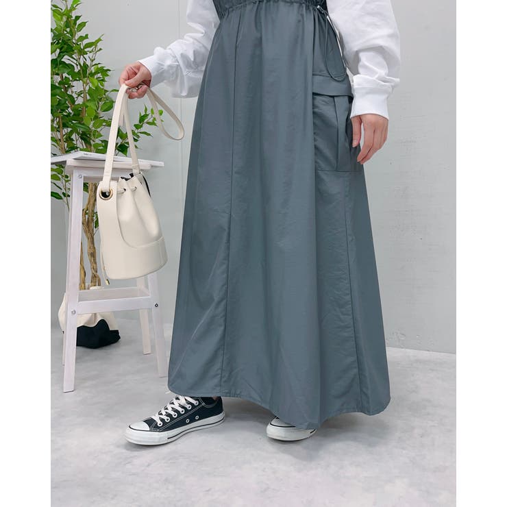 ナイロンミリタリージャンパースカート | ＆soiree | 詳細画像17 