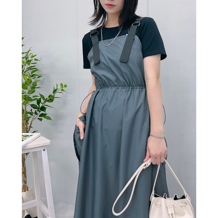 ナイロンミリタリージャンパースカート | ＆soiree | 詳細画像19 