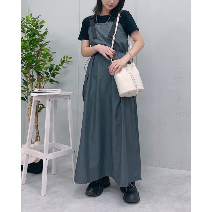 ナイロンミリタリージャンパースカート | ＆soiree | 詳細画像20 