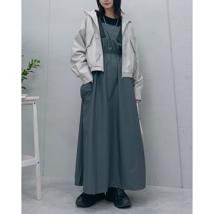 ナイロンミリタリージャンパースカート | ＆soiree | 詳細画像22 