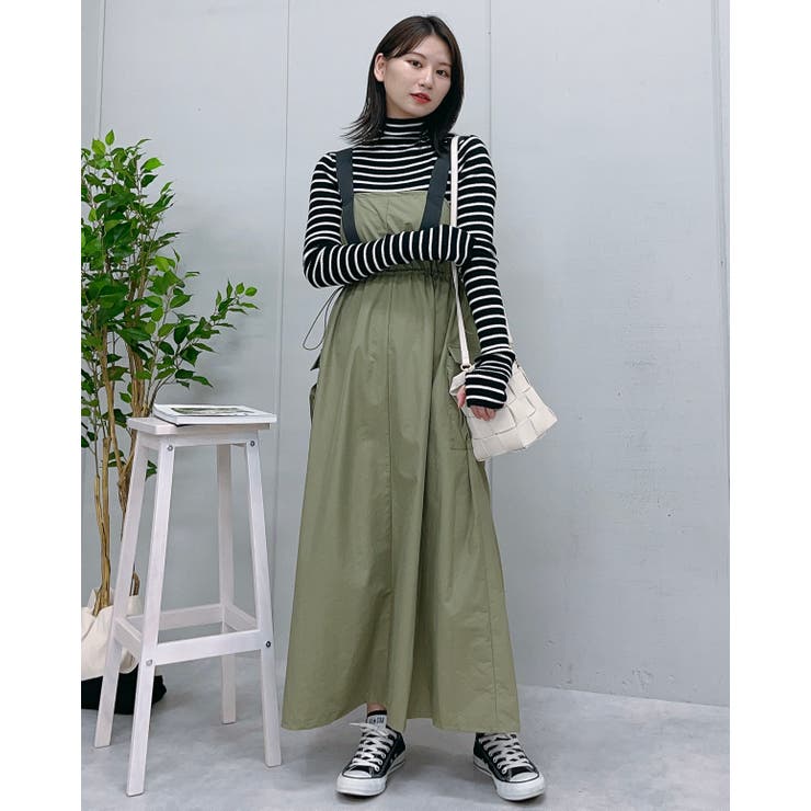 ナイロンミリタリージャンパースカート | ＆soiree | 詳細画像3 