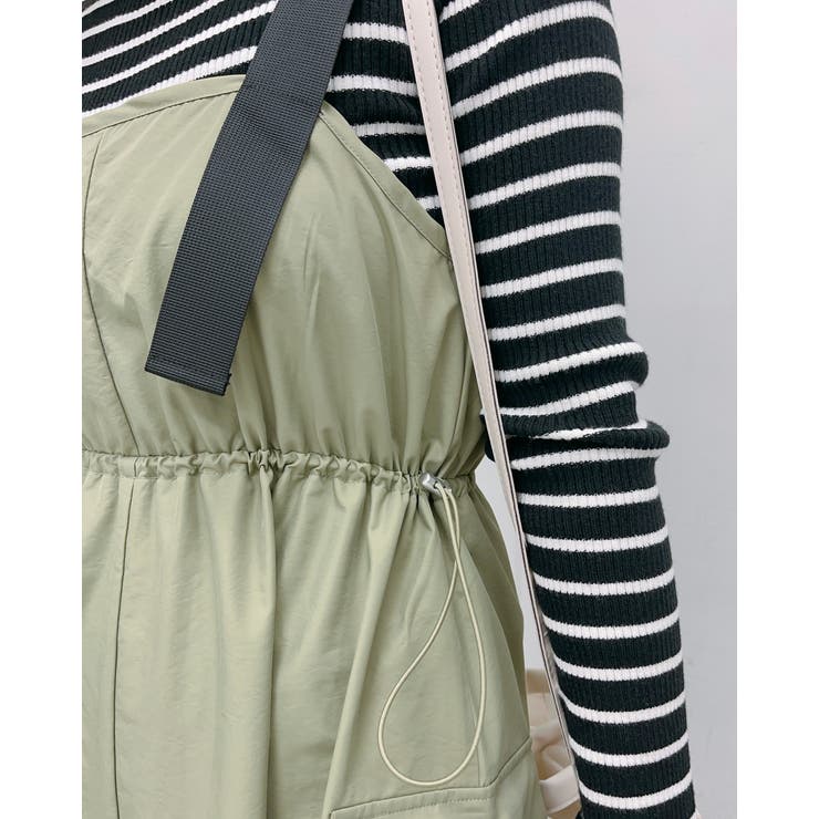 ナイロンミリタリージャンパースカート | ＆soiree | 詳細画像9 