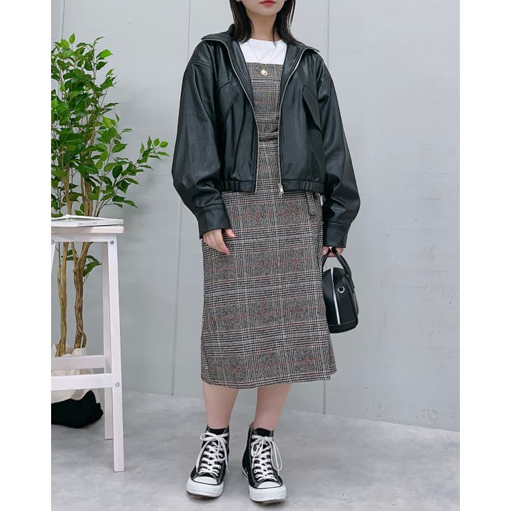 フェイクレザー2wayスタンドカラーブルゾン | ＆soiree | 詳細画像27 