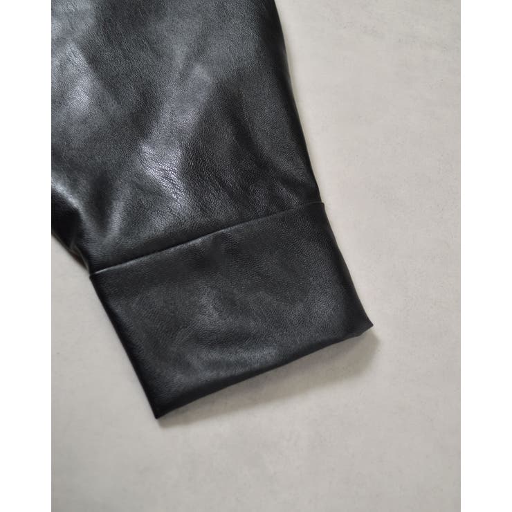 フェイクレザー2wayスタンドカラーブルゾン | ＆soiree | 詳細画像34 