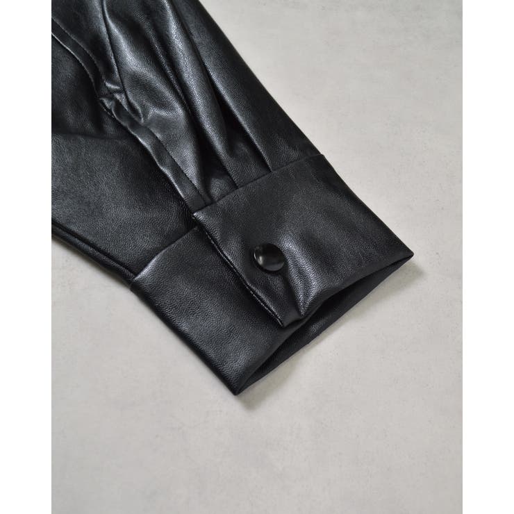 フェイクレザー2wayスタンドカラーブルゾン | ＆soiree | 詳細画像35 