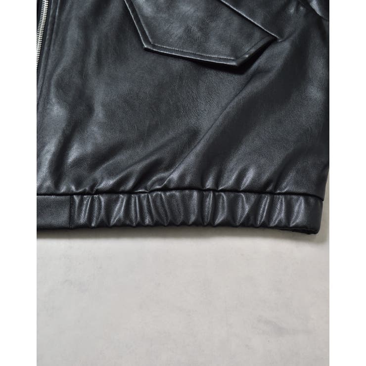 フェイクレザー2wayスタンドカラーブルゾン | ＆soiree | 詳細画像36 