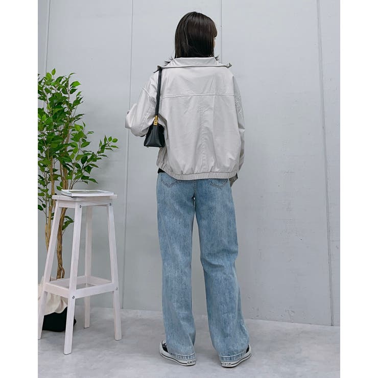 フェイクレザー2wayスタンドカラーブルゾン | ＆soiree | 詳細画像8 