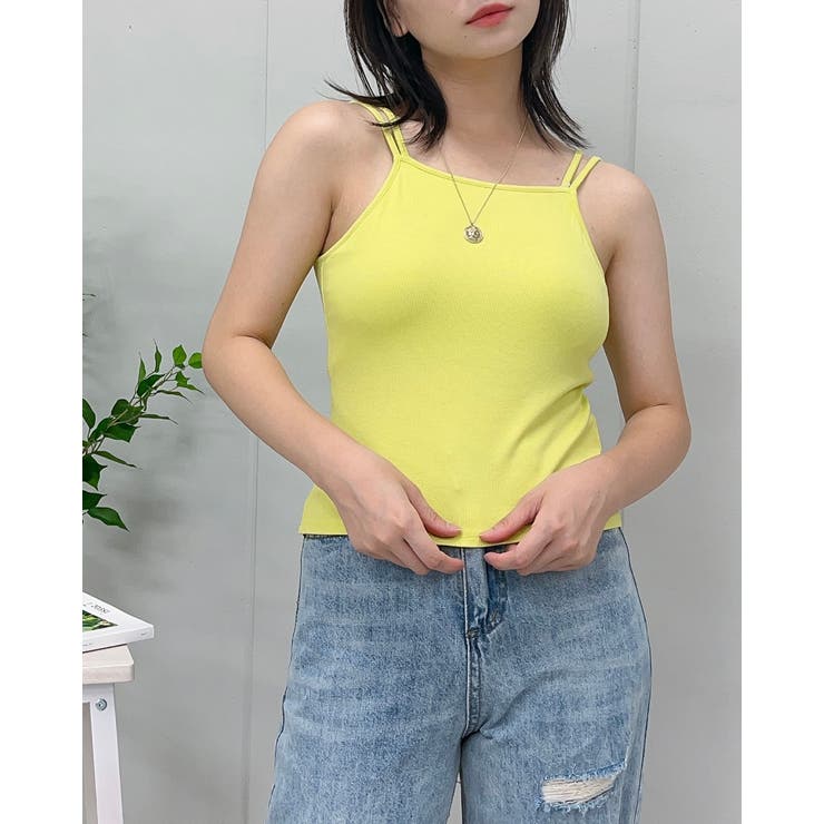 グリーン | バッククロスカップ付キャミソール | ＆soiree