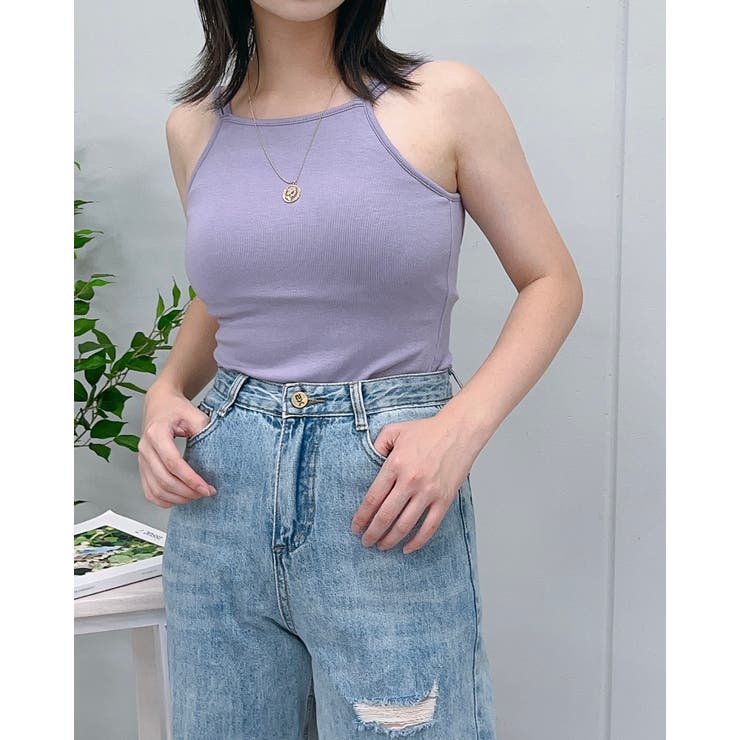 パープル | バッククロスカップ付キャミソール | ＆soiree