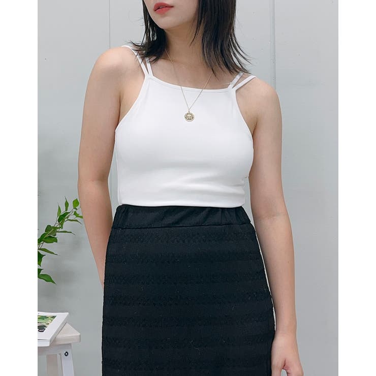 オフホワイト | バッククロスカップ付キャミソール | ＆soiree