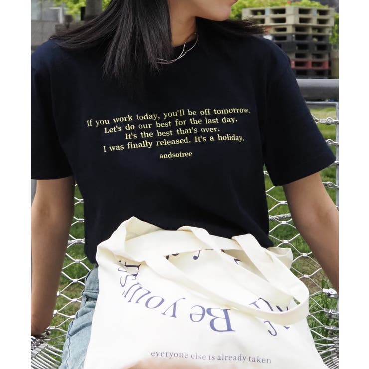 フロント刺繍Tシャツ | ＆soiree | 詳細画像10 