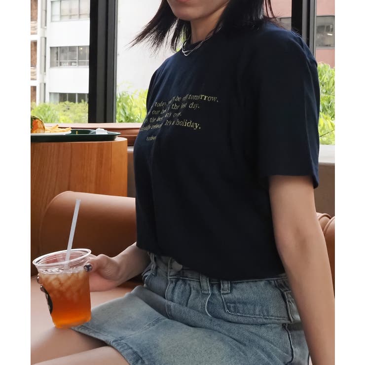 フロント刺繍Tシャツ | ＆soiree | 詳細画像13 