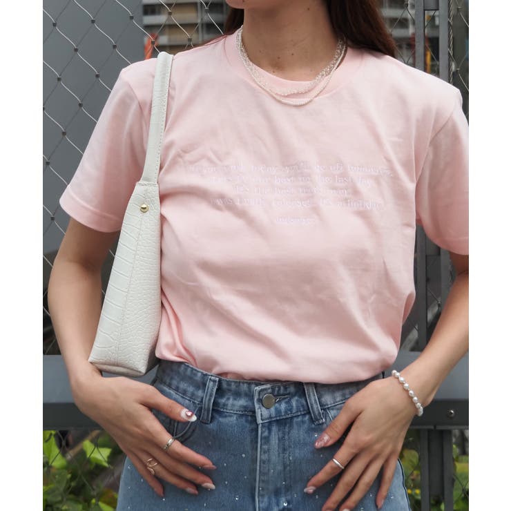 フロント刺繍Tシャツ | ＆soiree | 詳細画像18 