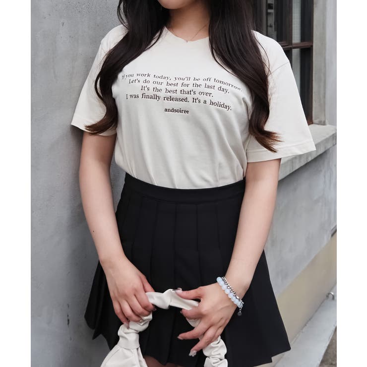 フロント刺繍Tシャツ | ＆soiree | 詳細画像23 