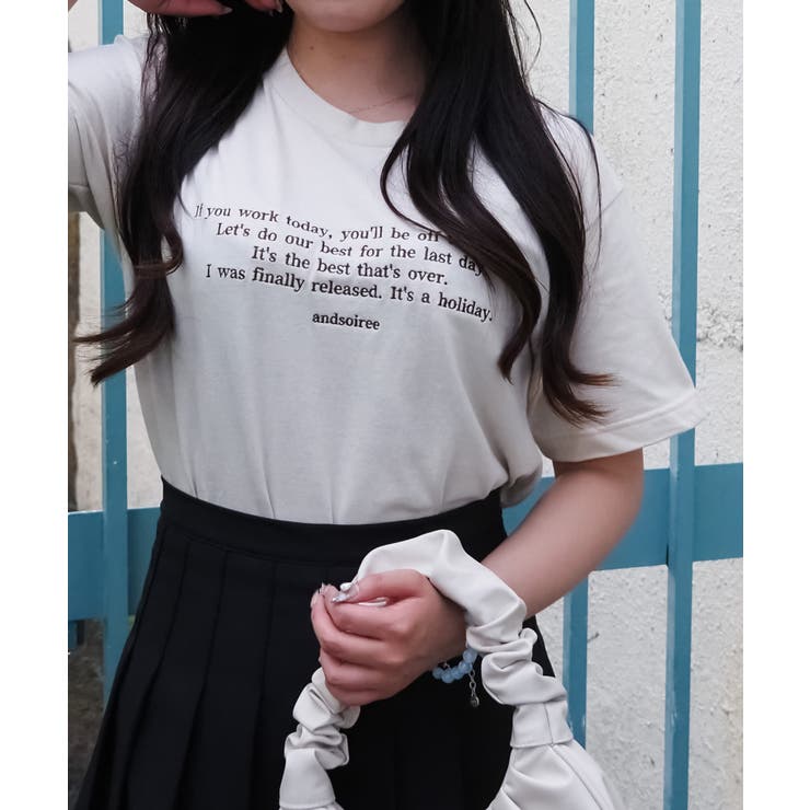 フロント刺繍Tシャツ | ＆soiree | 詳細画像28 