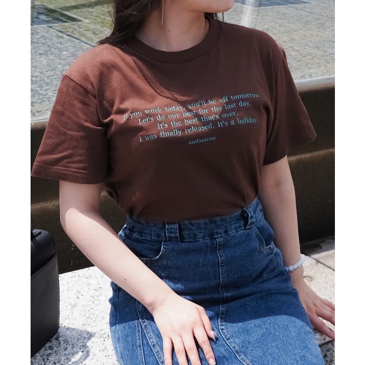 フロント刺繍Tシャツ | ＆soiree | 詳細画像33 