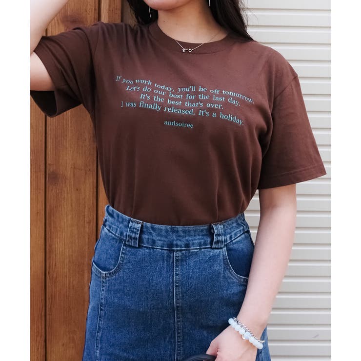 フロント刺繍Tシャツ | ＆soiree | 詳細画像36 