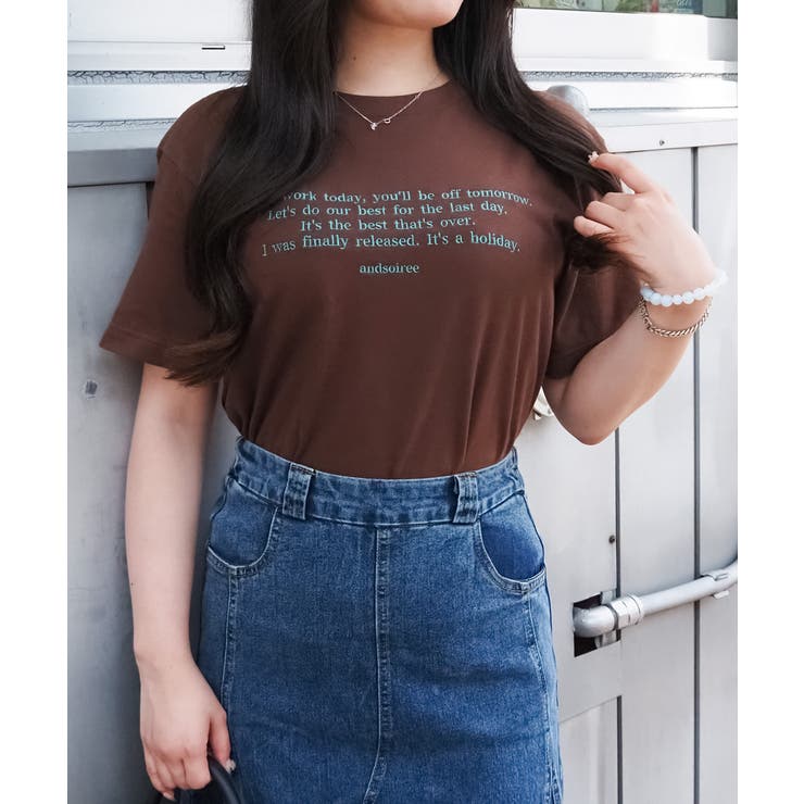 フロント刺繍Tシャツ | ＆soiree | 詳細画像37 